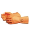 Gants de latex orange, 30 mil,12 po. large ( 9 )