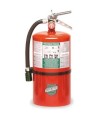 Halotron I portable fire extinguisher, 11 lbs, class ABC, ULC 1-A:10B:C, with wall hook.