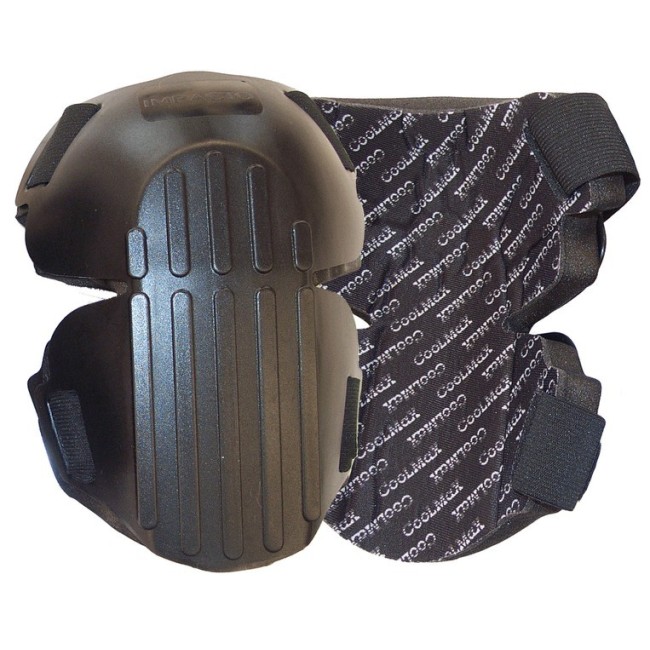 Hinged hard shell knee pads made of co-polymer foam, with breathable lining (pair).