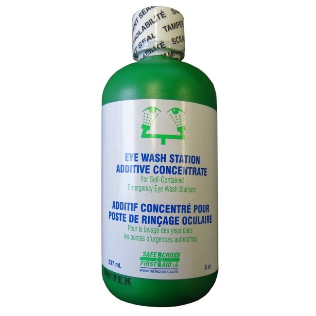 Antibacterial solution for portable eyewash stations’ water tanks, 237 ml.