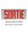 Enseigne «Sortie» 120V sans batterie, approuvée CSA. Boîtier en acier, face simple ou double.