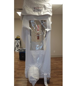 Mobile containment cub kit for asbestos removal and decontamination.