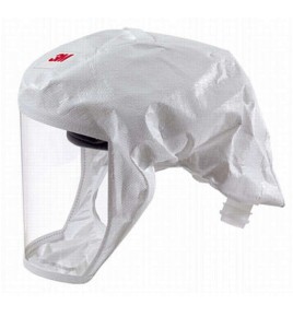 3M white S-series headcover for respiratory protection systems in health, food and pharmaceutical sectors. Medium/large size.