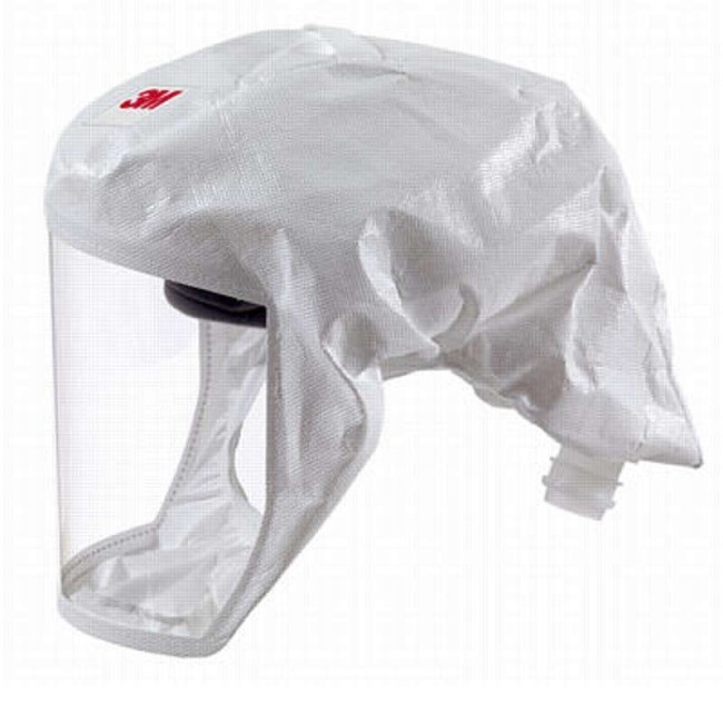 3M white S-series headcover for respiratory protection systems in health, food and pharmaceutical sectors. Medium/large size.