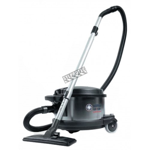 Nilfisk GD930 industrial vacuum cleaner with HEPA filter, 4 gallons, with bag, for asbestos, hazardous dusts and dry materials.