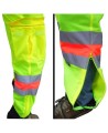 High-visibility pants for roadwork flaggers, compliant with new Transports Québec regulation. Size large (L).