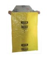 Statutory bilingual yellow bag for asbestos waste. Allows safe transportation of hazardous waste to landfills. 3 mils, 33"x50"