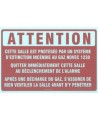 Self-adhesive sign, 8 X 12" Gaz novec 1230