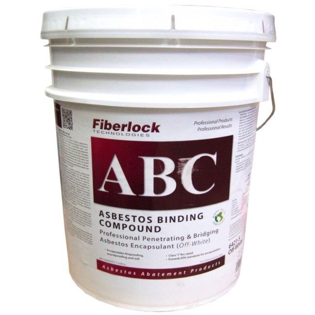 Fiberlock ABC Asbestos Binding Compound white encapsulant and sealant, 20 L (5 gallons).