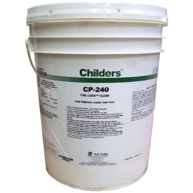 Agent mouillant et d'encapsulation temporaire, colle, lockdown pour amiante Childers CP-240, 20 L (5 gallons)