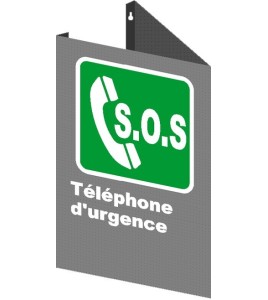 French CSA "S.O.S. Emergency Phone" sign in various sizes, shapes, materials & languages + options