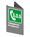 French CSA "S.O.S. Emergency Phone" sign in various sizes, shapes, materials & languages + options