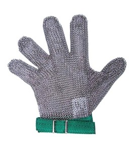 Ambidextrous cut-resistant A9, UL-listed stainless steel metal mesh glove. FDA approved for food handling. Sold individually.