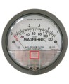 Magnehelic pressure gauge with scale from 0 to 0.5 inches of water (0 to 120 Pa), to indicate differential pressure