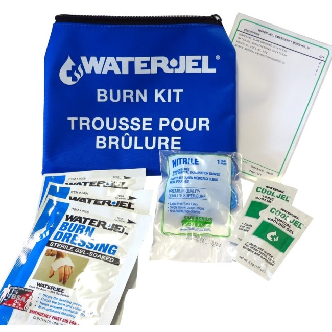 Small Water Jel emergency burn kit.