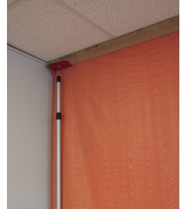 High density (670 denier) orange polyethylene rip-free tarp. Thickness: 3 mils. Ideal for asbestos abatement & decontamination.