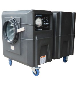 Purificateur d’air portable BULLDOG deluxe à 2 vitesses. Débit de 1300 cfm ou 2000 cfm pour désamiantage et décontamination