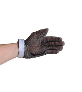 Ambidextrous cut-resistant A9, UL-listed stainless steel metal mesh glove. FDA approved for food handling. Sold individually.