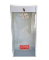 Surface-mounted steel cabinet for 20 lbs or 2.5 gal extinguishers