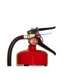 Portable fire extinguisher with powder, 10 lbs type ABC, ULC 6A 80 BC, with wall hook.