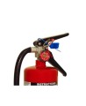 Portable fire extinguisher with powder, 5 lbs, type ABC, ULC 3A-10BC, with wall hook.