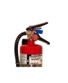 Portable fire extinguisher with powder, 5 lbs, type ABC, ULC 3A-40BC, with vehicle hook.