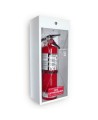 Surface-mounted steel cabinet for 10 lbs powder extinguishers