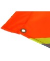 Orange nylon traffic flag with yellow and reflective stripes, 18 x 26 in.