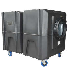 BULLDOG deluxe portable air scrubber with airflow of 1300 or 2000 cfm. Ideal for asbestos abatement & decontamination workzone