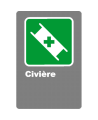 Affiche CSA «Civière» en français, formats & matériaux divers, d’autres langues & éléments optionnels