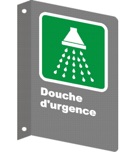 French CSA "Emergency Shower" sign in various sizes, shapes, materials & languages + optional features