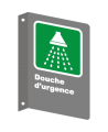 French CSA "Emergency Shower" sign in various sizes, shapes, materials & languages + optional features