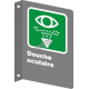 French CSA "Emergency Eyewash" sign in various sizes, shapes, materials & languages + optional features