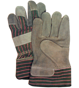 Gants paume de cuir fendu, avec doublure intérieure