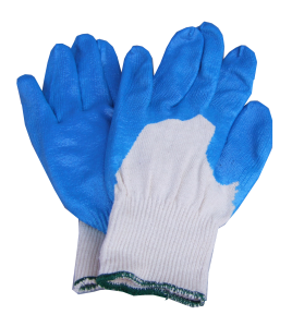 Cotton gloves with nitril coating 