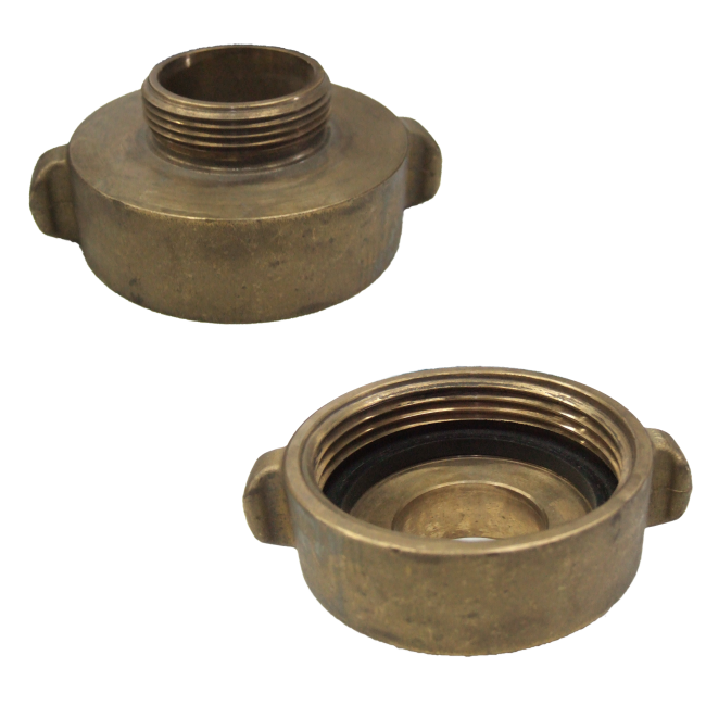 Threaded brass reducer 2.5 inch to 1.5 inch female to male