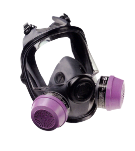 North 5400 series NIOSH approved respirator for North N series filters, cartridges, cartridge/filters.