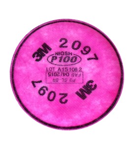 3M 2097, P100 filter for half & full facepiece respirators series 6000, 7000 & FF-400. NIOSH approved. Sold in pairs.