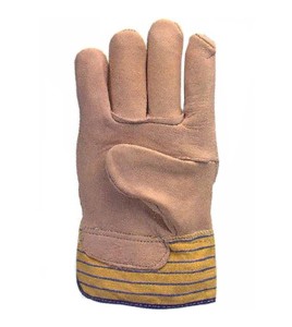 Gants de cuir fleur, poignet ouvert, pour femme