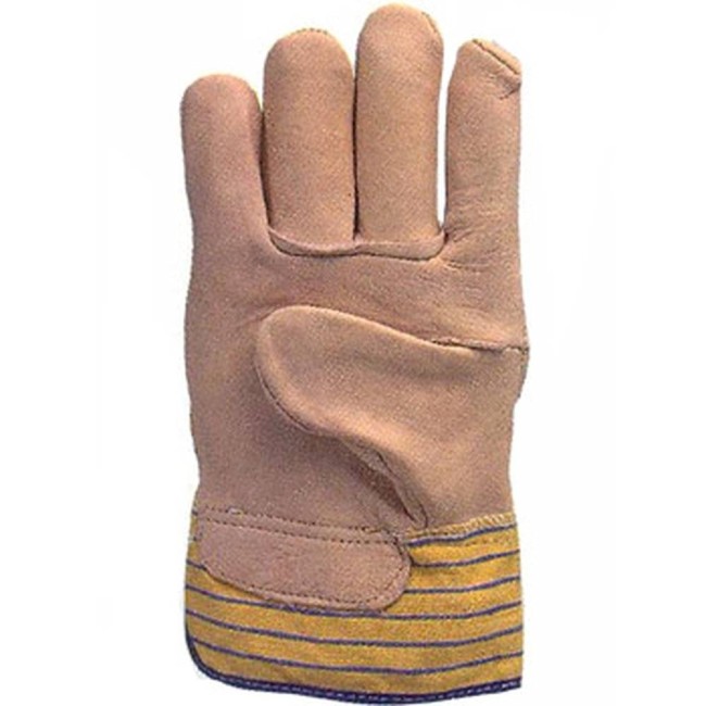 Gants de cuir fleur, poignet ouvert, pour femme