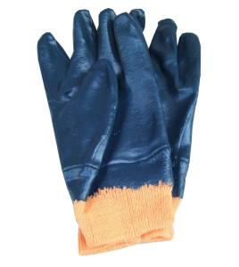 Gants enduit de nitrile avec poignet tricot 