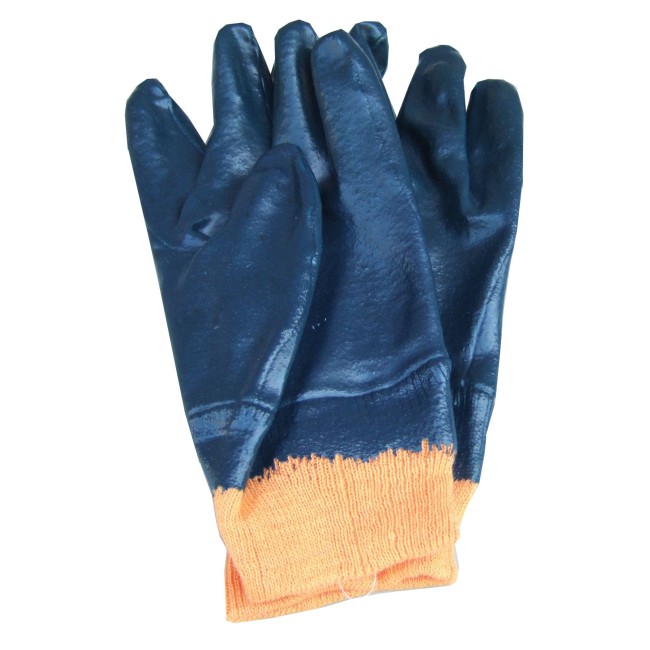 Gants enduit de nitrile avec poignet tricot 