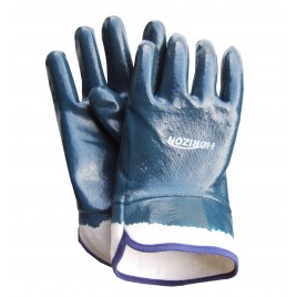 Gants de coton enduits de nitrile, poignets ouverts