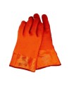 Gants de pvc finition rugeuse avec poignet ouvert