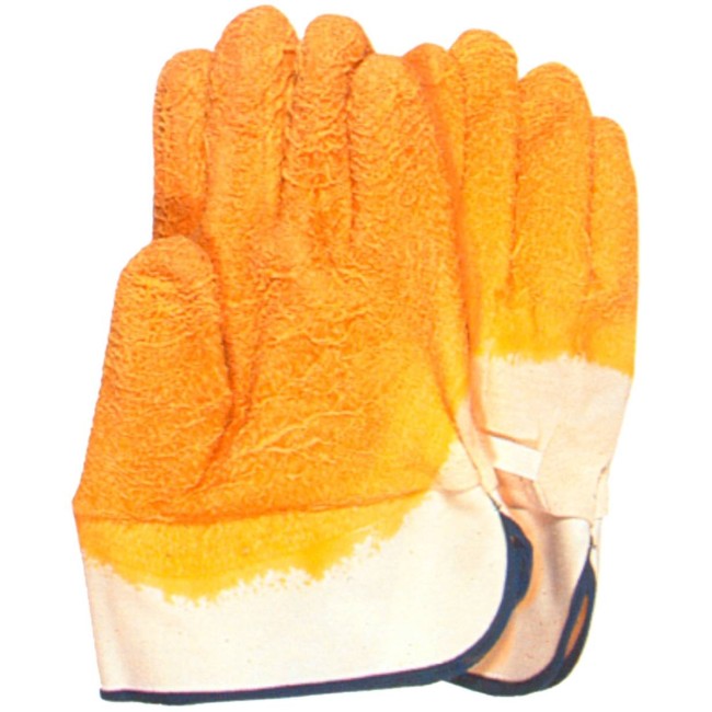 Gants de coton enduit de caoutchouc  nervuré poignet ouvert