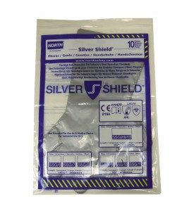 2.7 mils thick Silver Shield ambidextrous powder-free gloves for chemical protection. Sold by 10 pairs.