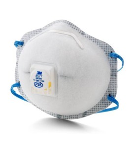 Masque de protection respiratoire P95 avec soupape de 3M. Protection contre les particules huileuses et les vapeurs organiques.