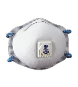 Masque de protection respiratoire P95 avec soupape de 3M. Protection contre les particules solides, liquides et huileuses.