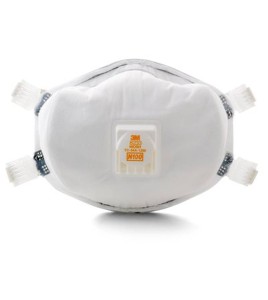 Masque de protection respiratoire N100 avec soupape de 3M. Protection contre certaines particules dangereuses.