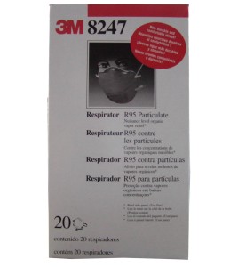 Masque de protection respiratoire de 3M, modèle 8247, R95. Protection contre les particules huileuses et les vapeurs organiques.